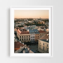 Over Lublin 05 - Lublin Lubelskie Poland Photography White Framed Wall Art Print 16 x 20 inches