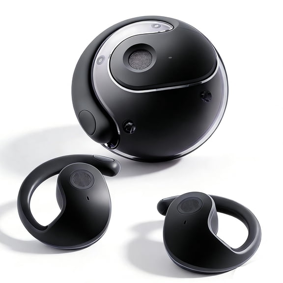 Over Open Ear Earbuds Wireless Bluetooth Open Ear Headphones Air Conduction Earbuds that Don't Go in Your Ear with Awareness of Surroundings with Over-Ear Hooks