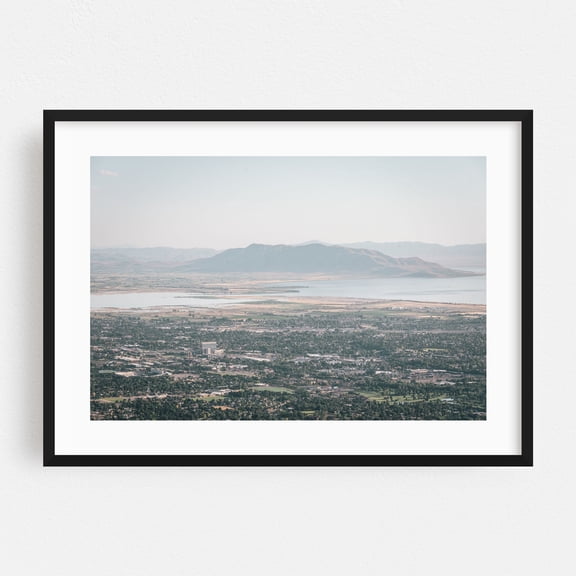 Over Orem 02 - Orem Utah Photography Black Framed Wall Art Print 24 x 36 inches
