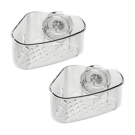 Over Sink Corners Shelf With Suction Cups ABS Organizers for Kitchen Bathroom Tool Quick Drying Rack Storage