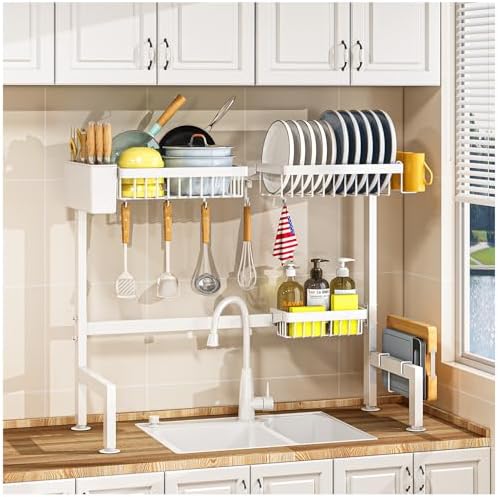 Over Sink Dish Rack - Extensible Large Drying Rack, Suitable for Most ...