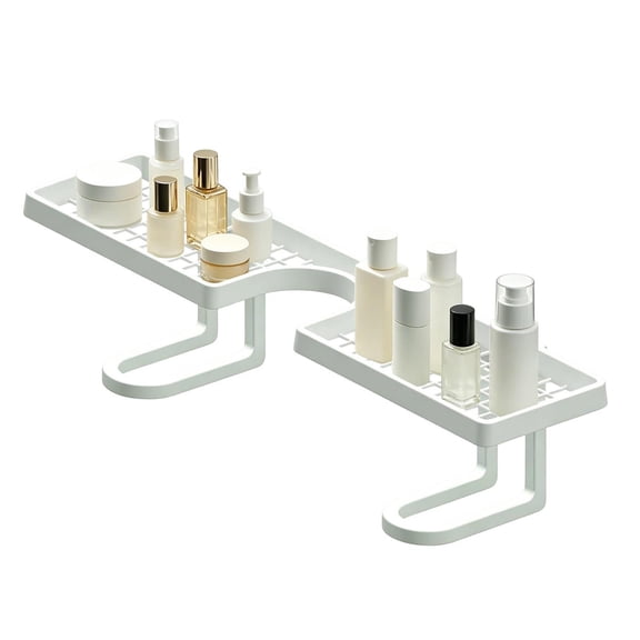 Over Sink Faucet Storage Rack, No-Drill Free Standing Faucet Storage Shelf, Space-Saving Bathroom Countertop Organizer Tray for Kitchen Sink Drainage