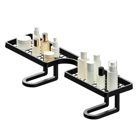 Over Sink Faucet Storage Rack, No-Drill Free Standing Faucet Storage Shelf  Space-Saving Countertop Organizer for Kitchen & Bath, Easy Drainage