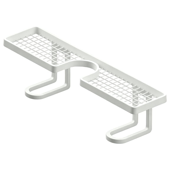 Over Sink Faucet Storage Rack, Torqee Bathroom Counter Organizer, No Drill Kitchen Shelf, for Bathroom Sinks, Kitchen Counters and Vanity Tops, White