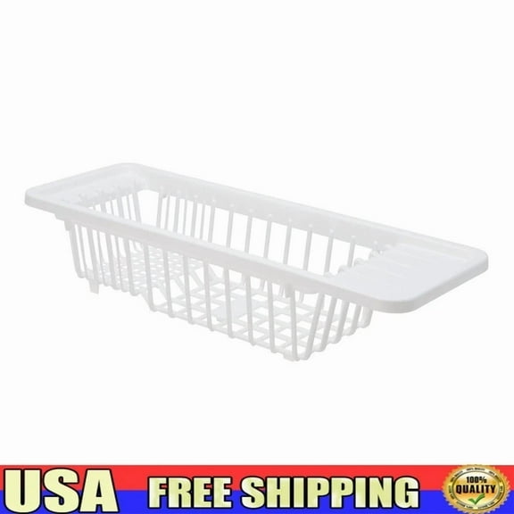 Over Sink Plastic Dish Drying Rack Space Saver Kitchen Drainer Rinsing Basket Us