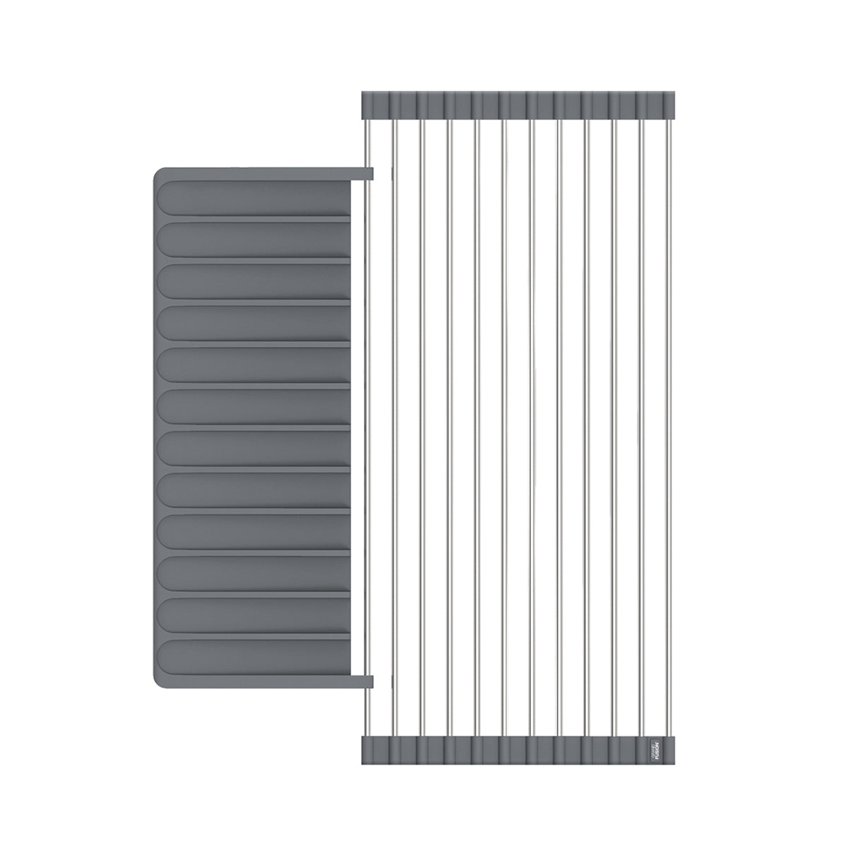 Over Sink RollUp Dish Drying Rack with Silicone Drip Tray, from Grand