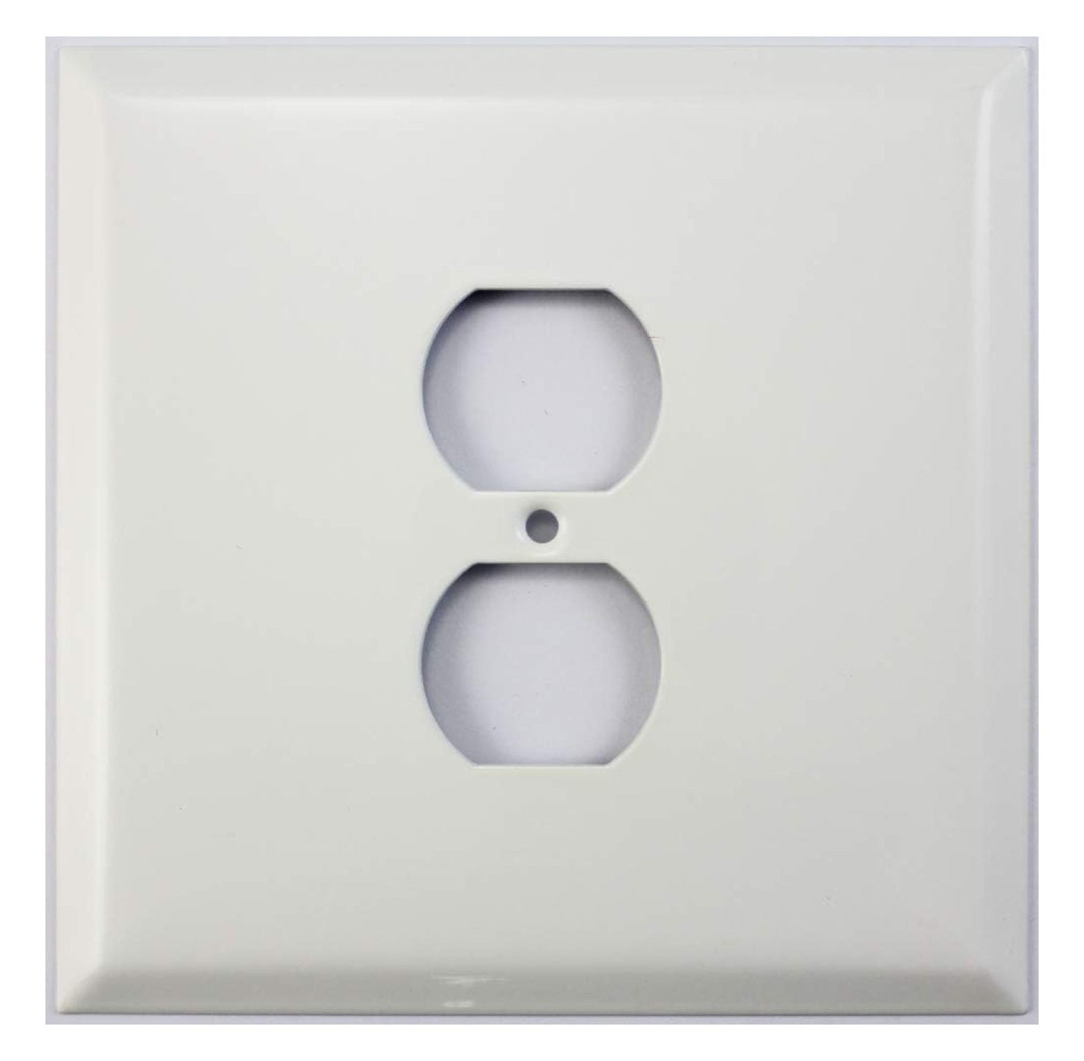 Over Sized Jumbo Smooth White 2 Gang Wall Plate 1 Duplex Electrical