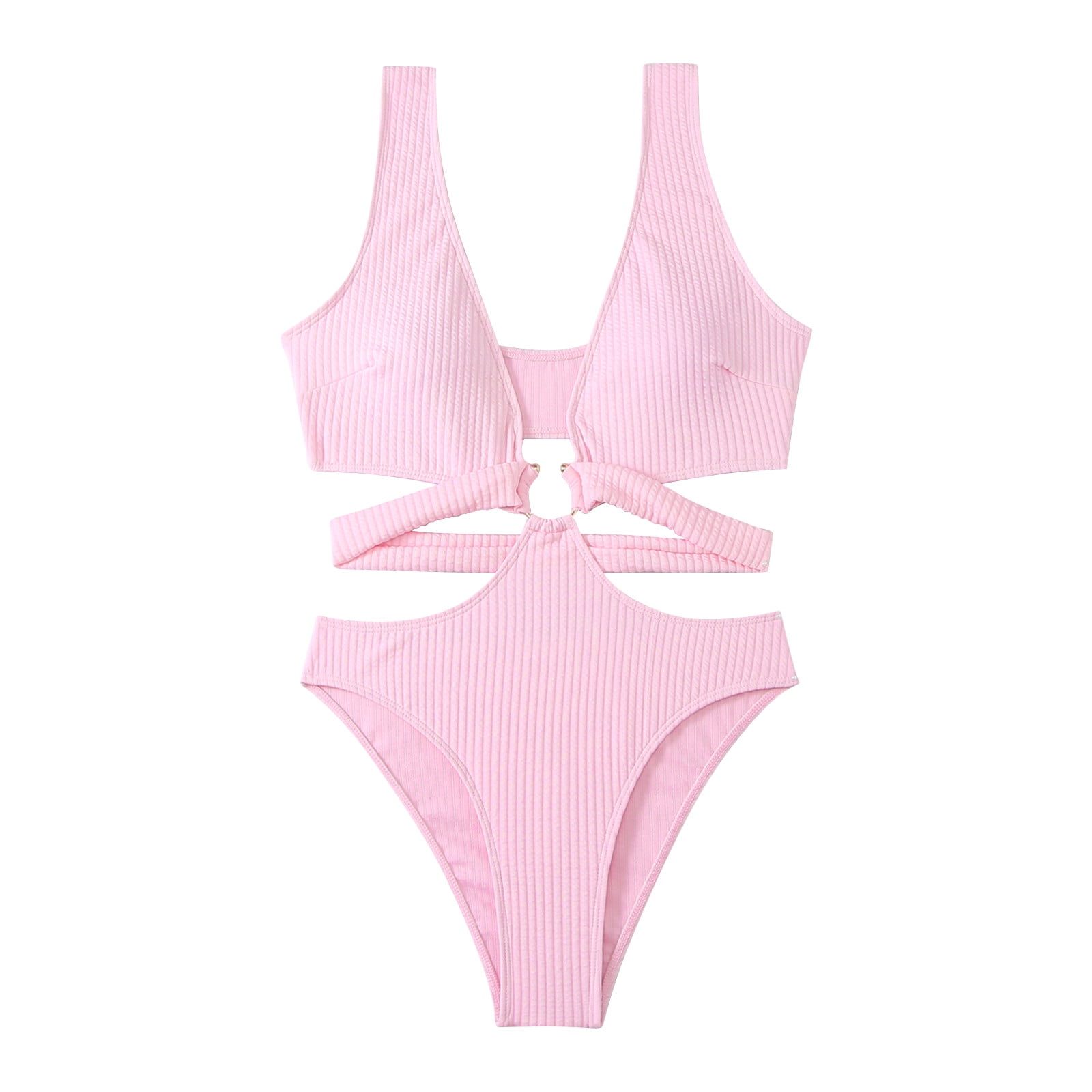 OverSized Swim Suits for Women, Bikini Sets, Deep VNeck Sleeveless