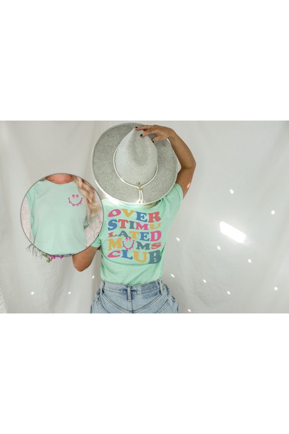 Over Stimulated Moms Club T Shirt, Cool Mom T Shirt, Mom T Shirt, Smiley Face T Shirt, Mom Birthday Gift, Mom, Mom TSHIRT All Size S-5XL
