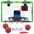 thumbnail image 1 of POPGOO Over-the-Door Basketball Hoop for Kids – Indoor Basketball Hoop with LED Scoreboard & Sounds, 3 Mini Basketballs & Net, Gift For Boys & Teens Ages 4-12, 1 of 10