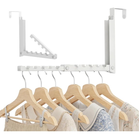 Over The Door Clothes Hanger with 10 Ridges, Over The Door Drying Rack