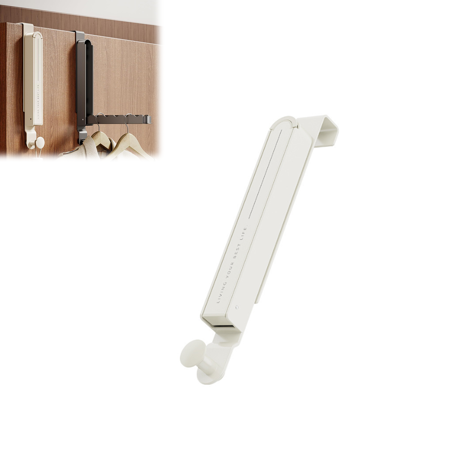 Over The Door Drying Rack,Foldable Extensible Clothes Hanger with Fix ...