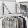 thumbnail image 1 of Over The Door Hanger Foldable,Over The Door Rack for Clothes, Towels, Coats -Gray, 1 of 10