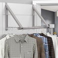 thumbnail image 1 of Over The Door Hanger Foldable,Over The Door Rack for Clothes, Towels, Coats -Gray, 1 of 8