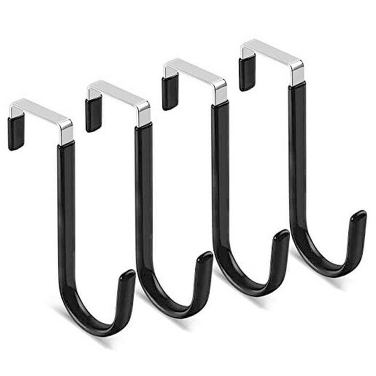 Over The Door Hook - 4 Pack Single Hooks Hanger Metal for Hanging Towel 