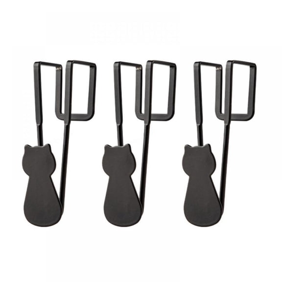 Over The Door Hook Hangers, 3Pcs Sturdy Metal Single Over Door Hooks Cat Design Over The Door Towel Rack for Hanging Towels, Clothes,Bags, Hats