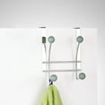 thumbnail image 1 of Over The Door Hook Rack Chrome Finish with 4 Gray Ball Ends, 1 of 7