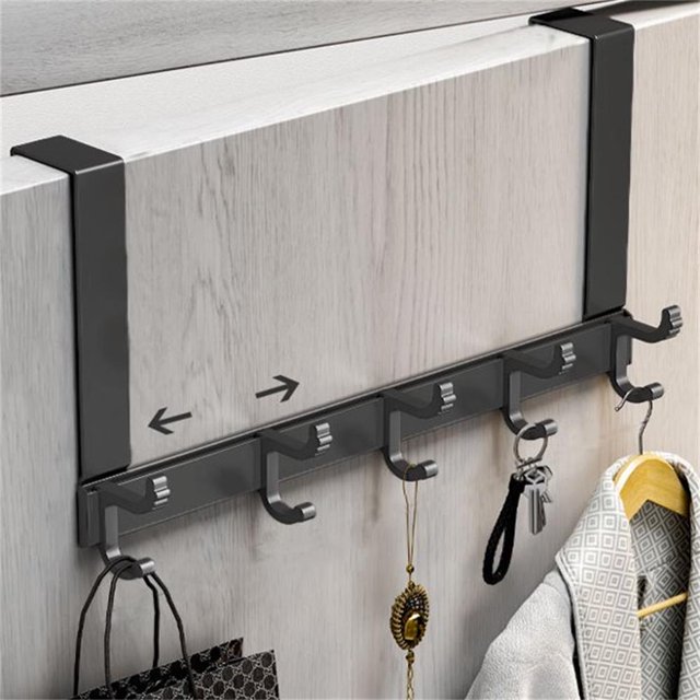 Over The Door Hook, Over The Door Towel Rack with 5 Hooks for Hanging