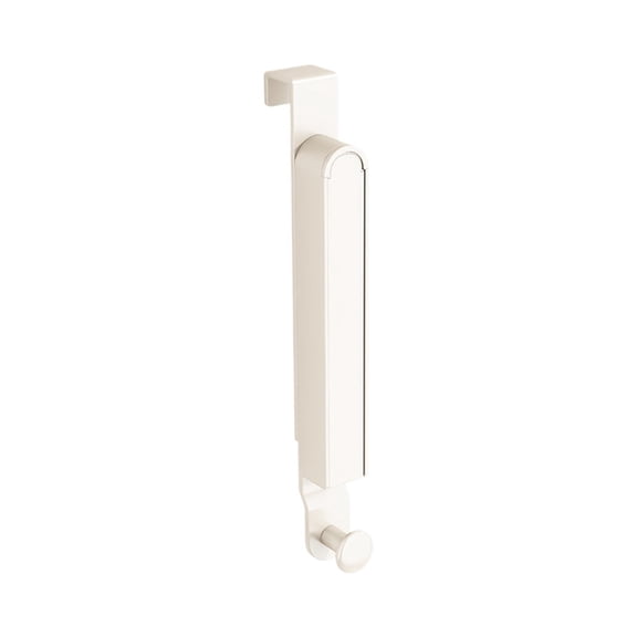 Over The Door Hooks 1pc,Over The Door Hanger with Retractable Rod,Foldable Over The Door Drying Rack for Laundry Bathroom Bedroom (White,1 Pack)