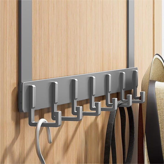 Over The Door Hooks Bathroom Towel Rack Coat Hanger Six Hooks for Dormitory Storage Organizer
