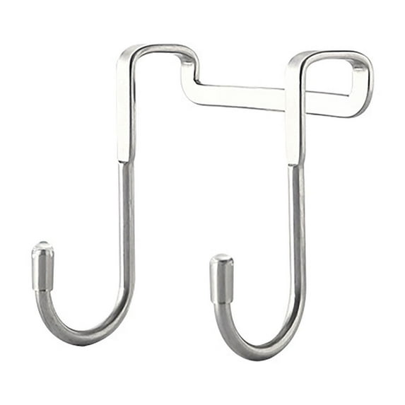 Over The Door Hooks, Furenl Thickened 304 Stainless Steel Double Hook - Durable Hanging Hook for Cabinet, Porch, Balcony & Drying Needs, Grey