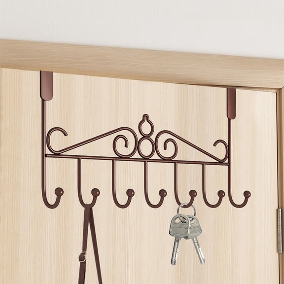 Over The Door Hooks Hanging Rack - No Drill Hanger Storage Shelves for Bedroom Closet Organization Space Saving