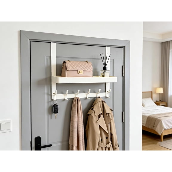Over The Door Hooks Organizer,Door Hanger Hooks for ,Over The Door Coat?Towel Rack, of Door Storage Organizer for Bedroom,Bathroom,Kitchen,Office
