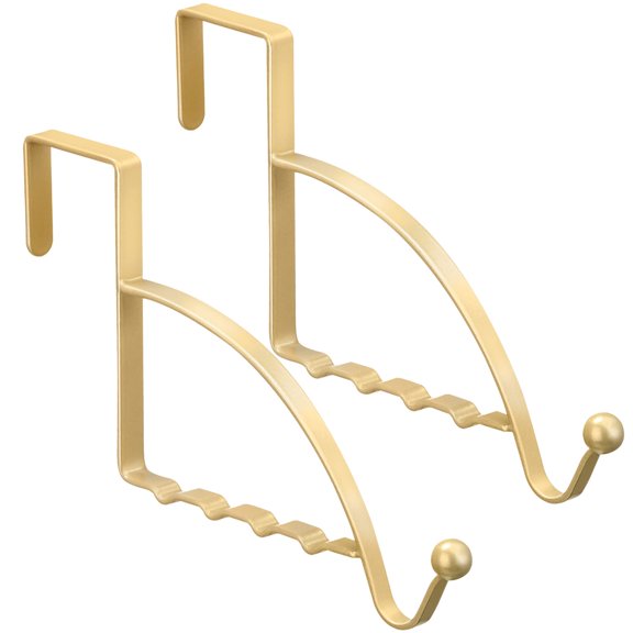 Over The Door Hooks Over Door Hanger Sturdy Valet Hooks Mounted Hanging Storage Organizer Rack for Clothes Coats Towels Hats Scarves Purses