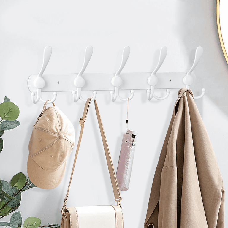 Over Door Hooks Heavy Duty Stainless Steel Towel Rack for Hanging Clothes Coats on Doors White Walmart