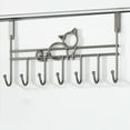 thumbnail image 1 of Over The Door Hooks for Hanging, Kitty Stainless Steel Wall Hanger, 7 Dual Coat Hook, Bathroom & Kitchen, 1 of 6