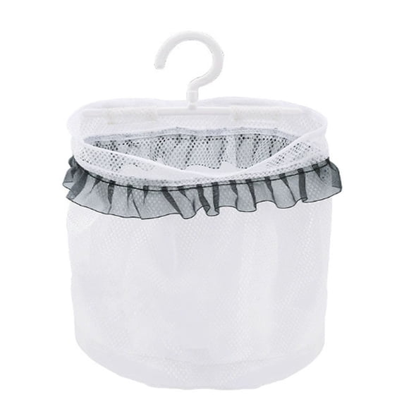 Over The Door Mesh Hamper 9.6X8.7 Inch Hanging Laundry Basket with 360 Rotating Hook Adjustable Strap for Closet Bathroom Dorm, Storage Bag *1