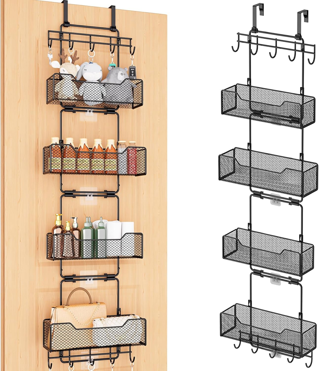 Over The Door Organizer, Adjustable Hanging Door Organizer Storage with ...