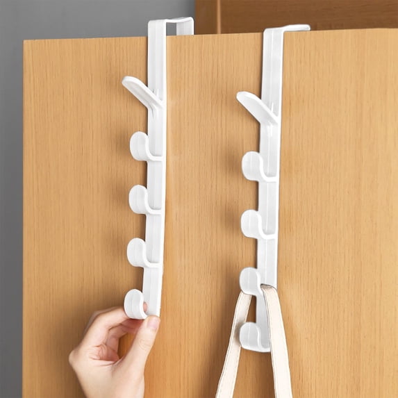 Over The Door Organizer, Hanging Clothes Rack and Hat Storage, Space Saving Wall Mount Hook for Home Organization and Cleaning Tools