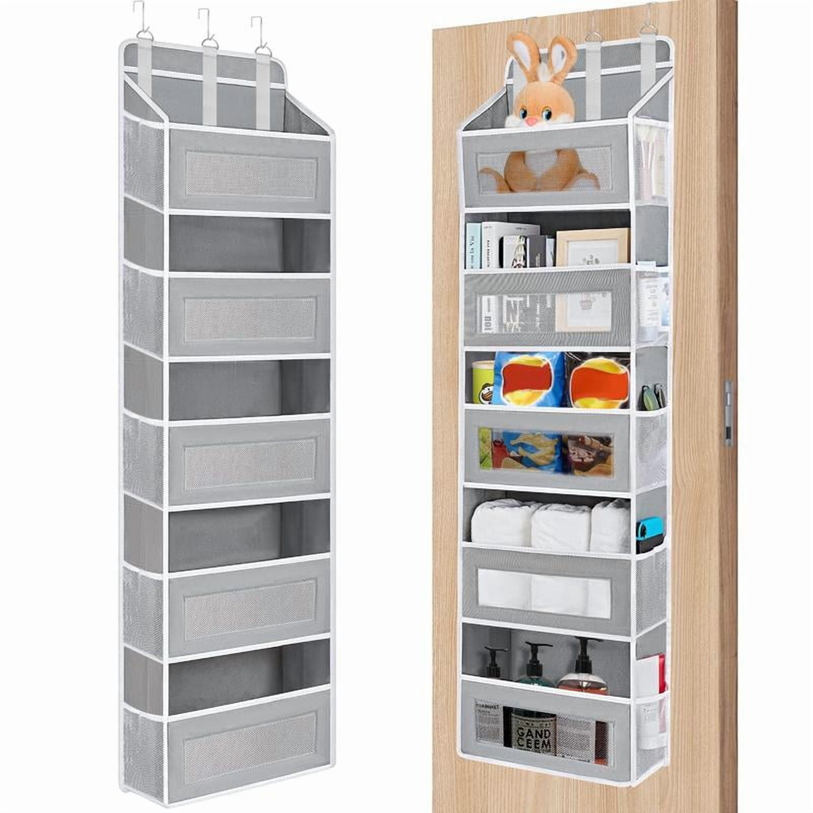 Pocket Storage Rack Over The Door Organizer Storage-5-Tier Hanging Organizer with 5 Large ...