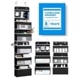 thumbnail image 1 of Over The Door Organizer, LazySpin 6-Shelf Hanging Door Storage Swing-Proof Non-Woven, Black, 1 of 8
