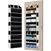 Over The Door Organizer with 5 Pockets 10 Mesh Side Pockets, 44 lbs Weight Capacity Door Organizer Hanging Shoe Rack for