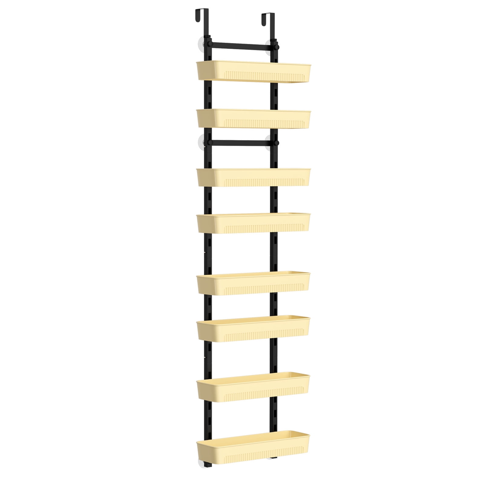 Over The Door Organizer with 8 Storage Baskets, Wall Hanging Door Storage Rack for Kitchen Pantry
