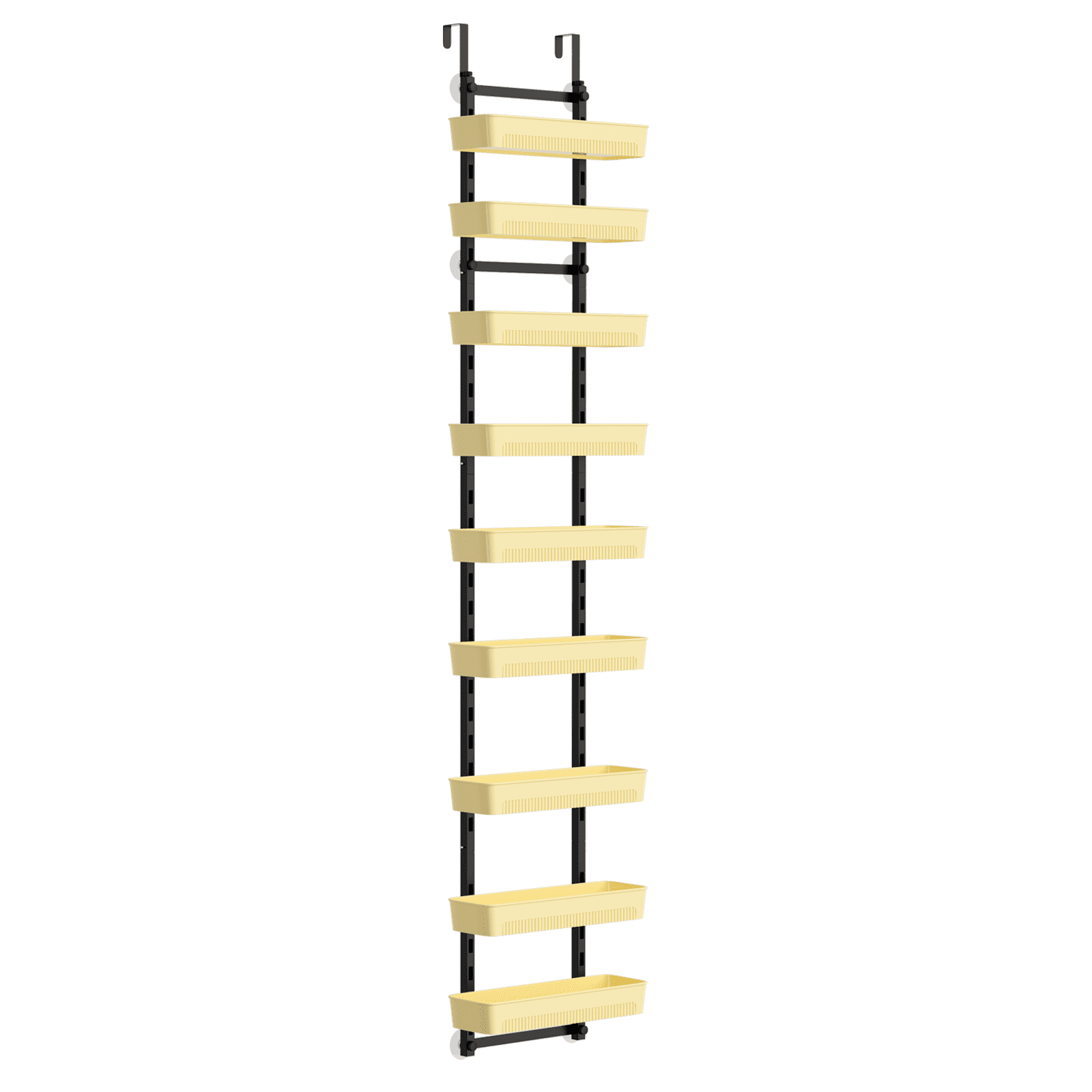 Over The Door Organizer with 9 Storage Baskets, Wall Hanging Door Storage Rack for Kitchen Pantry
