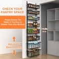 thumbnail image 1 of Over The Door Pantry Organizer, 8-Tier Shelves with Adjustable Baskets | Metal Spice Rack for Kitchen, Pantry, Cabinet, 1 of 6