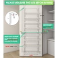 thumbnail image 1 of Over The Door Pantry Organizer, Wall Mount Spice Rack, 8 Adjustable Baskets Heavy-Duty Metal for Home & Kitchen - White, 1 of 7