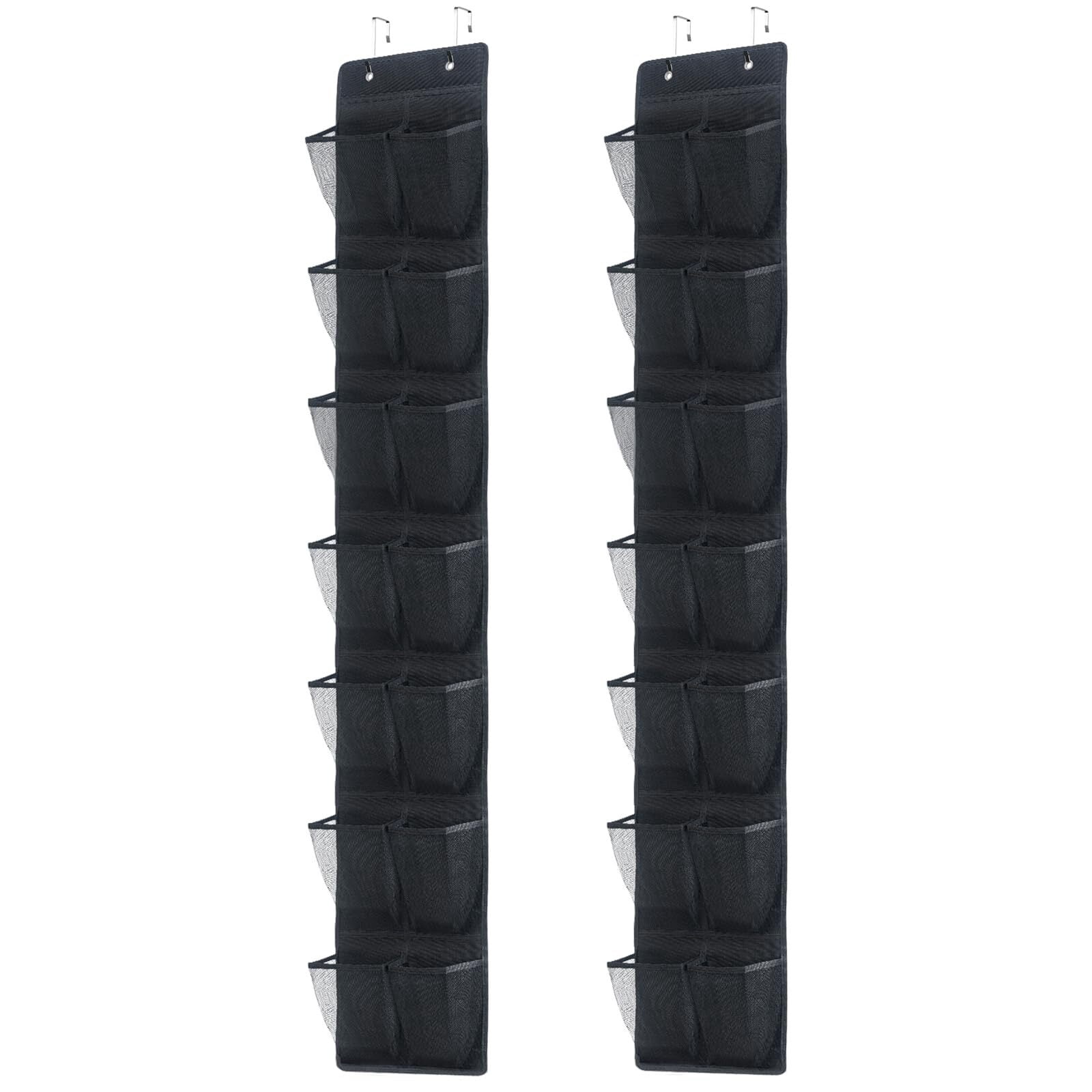 Over The Door Shoe Organizer, 14 Large Mesh Pockets Hanging Shoe Rack