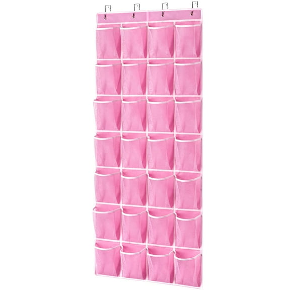 Over The Door Shoe Organizer 2 Pack,Mesh Pockets Hanging Shoe Rack Over The Door,Shoe Storage Closet