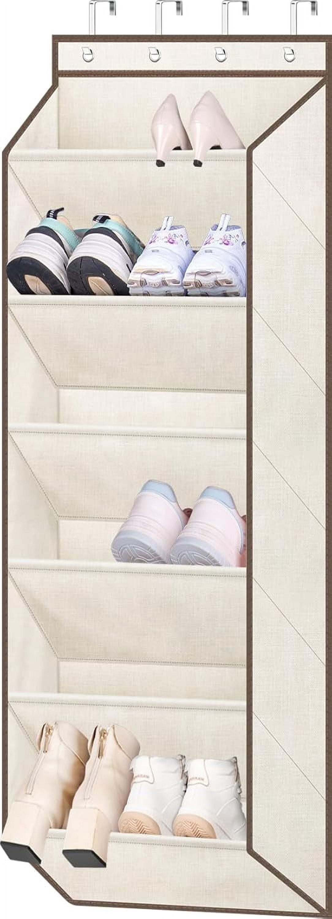 Shoe Saving Rack Over The Door Shoe Organizer with Large Deep Pockets, Narrow Hanging ...
