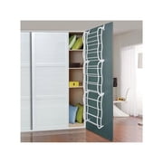 Over-The-Door Shoe Rack 12 Layers Wall Hanging Closet Shoe Organizer Storage Stand, White - 36 Pair - Unisex