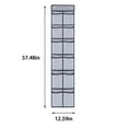 thumbnail image 1 of Over The Door Shoe Rack for Door with 12 Large Mesh Pockets Fitted Hanging Shoe Organizer Sturdy Closet Door Shoe Storage, 1 of 6