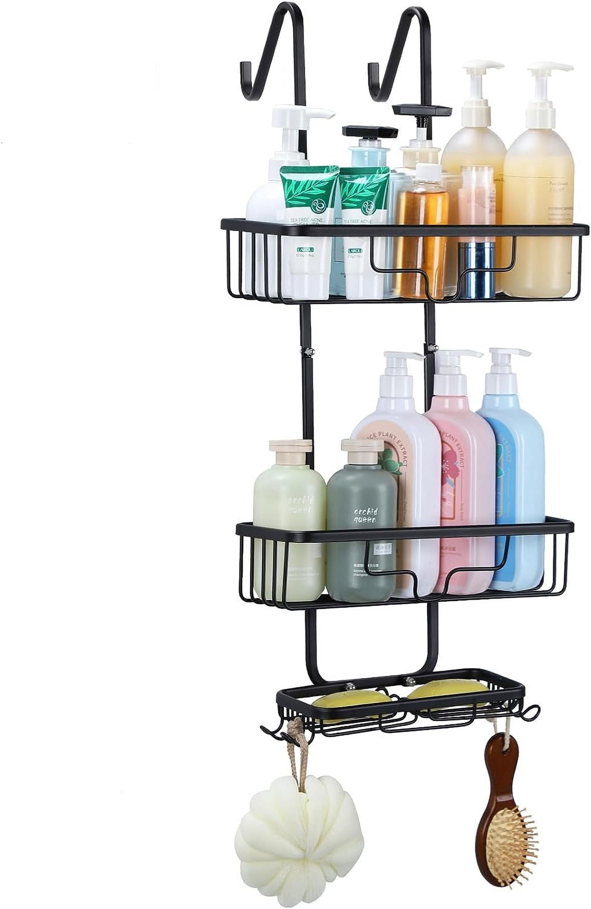Over The Door Shower Caddy, Aluminum Bathroom Hanging Shower Caddy ...
