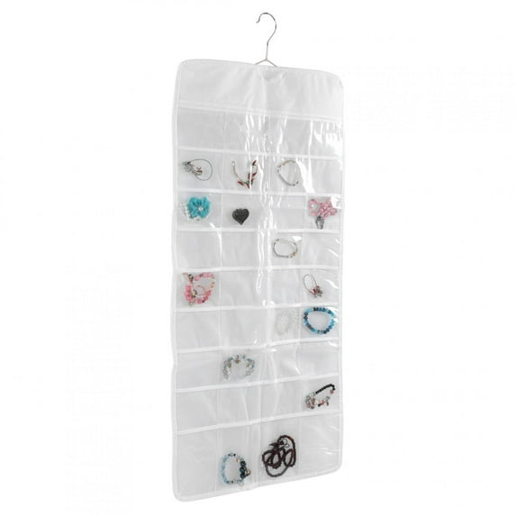 Over The Door Storage Bag, Hanging Jewelry Organizer 72 Pockets For Jewelries Small Trinket