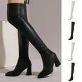 thumbnail image 1 of Over The Knee Boots Comfortable High Heel Pointed Toe Chunky Fashion Casual Winter Footwear for Women, 1 of 8