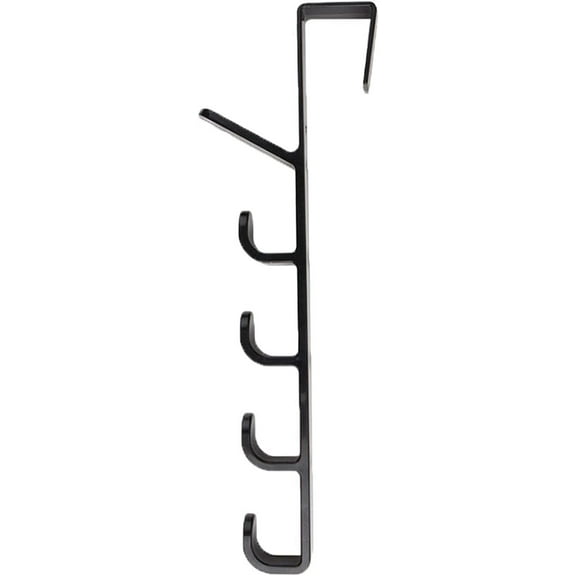 Over The Panel Plastic Double Coat Hook,Multifunctional Non-Marking Hook Hanger, High Strength Cubicle Wall Hook Large Wall Hook(Black)