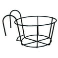thumbnail image 1 of Over The Rail Flower Pot Stand Balcony Railing Hanging Basket Holder Round Planter Pot Rackfor Home Garden Decor, 1 of 9